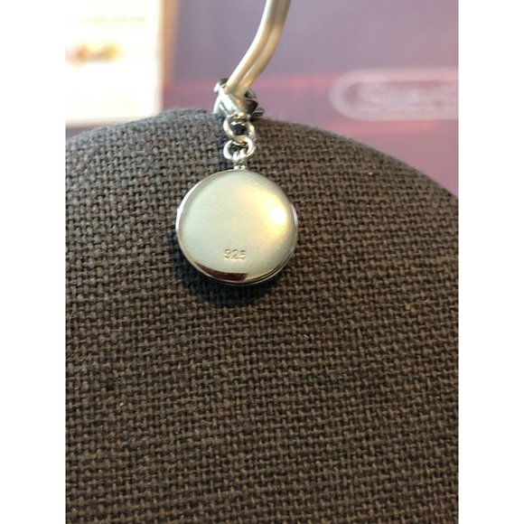 925 Sterling Silver Bracelet with Green Enamel Bird Charm and Cubic Zircon - Picture 8 of 8